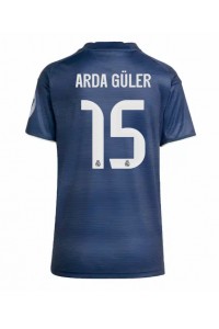 Real Madrid Arda Guler #15 Fotballdrakt Borte Klær Dame 2025-26 Korte ermer